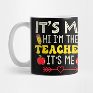 Its Me Hi Im The Teacher Its Me Retro Groovy Women School Mug